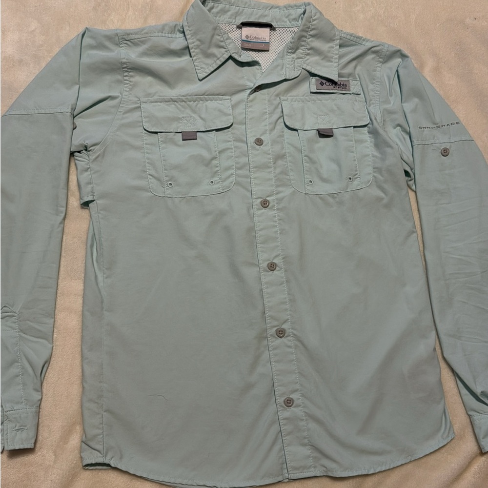 Columbia light blue  Button-Up Shirt